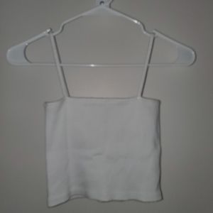 White Brandy Melville Square Neck Tank Top